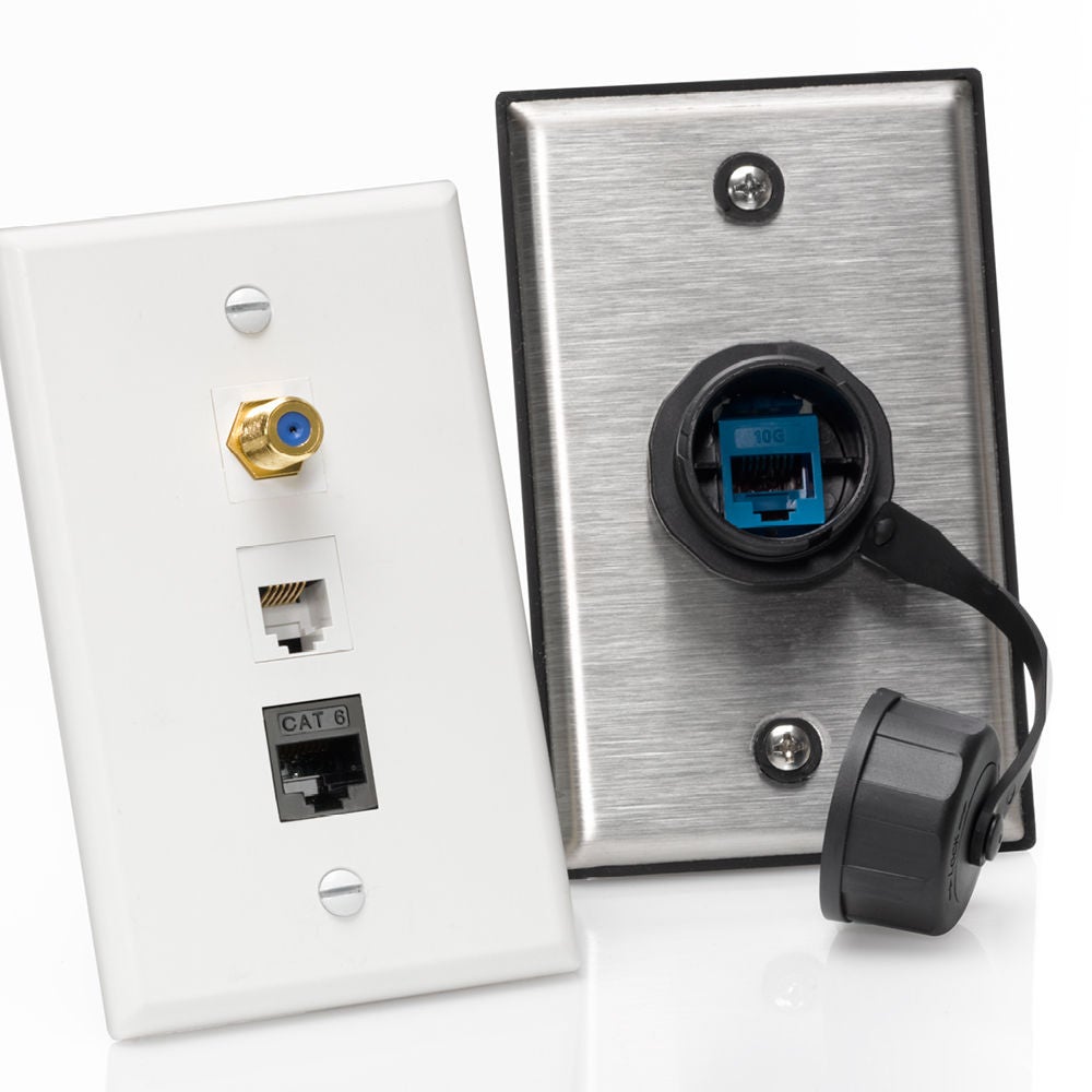 Placas de pared y carcasas para soluciones de red